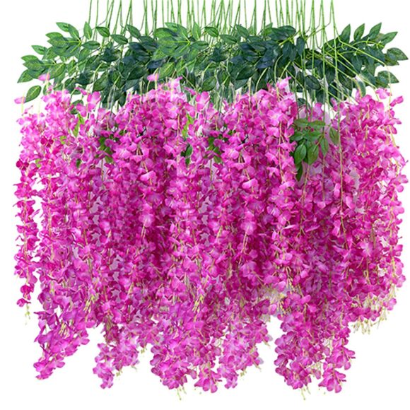 Other - 9298 24pcs Wisteria Hanging Flowers,3.6 FT Wisteria,Artificial Wisteria